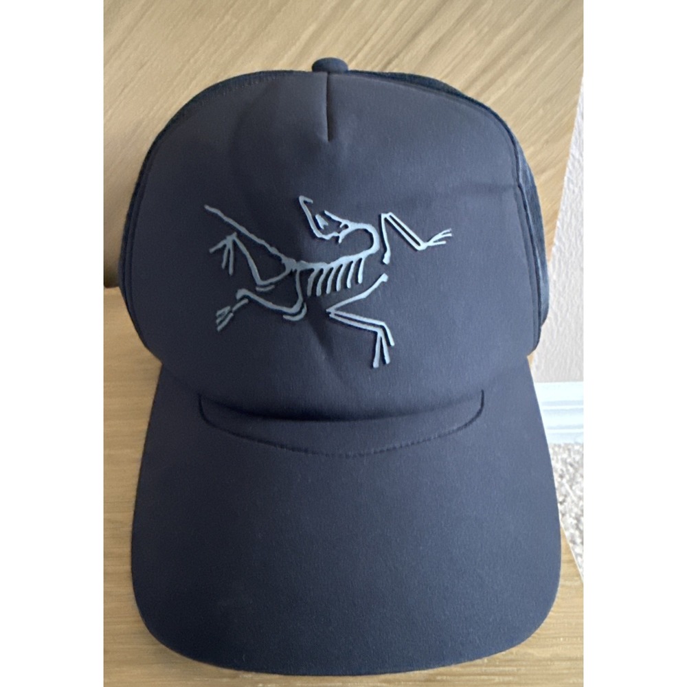 Arc'teryx Trucker SnapBack Black Hat Cap Bird Logo